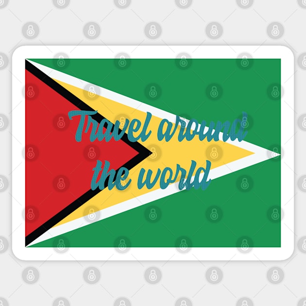 Travel Around the World - Guyana Sticker by Byntar